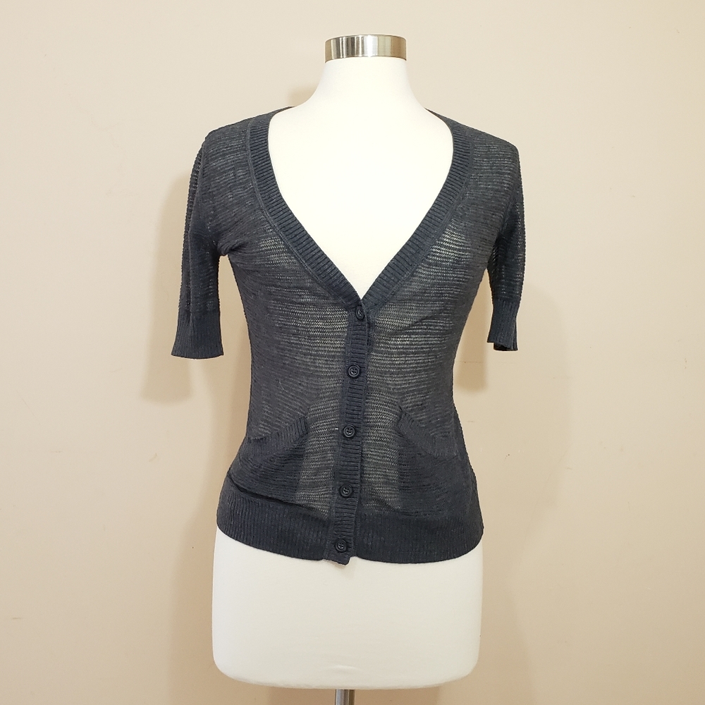 MOSSIMO Short Sleeve Button Up Sweater NWT